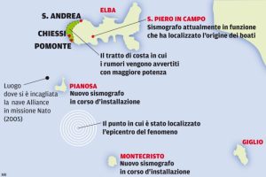 Il mistero dei boati nel mare tra Pianosa e Montecristo