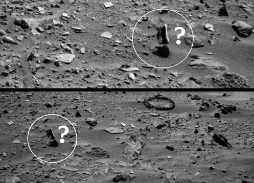 Curiosity fotografa una roccia sospesa su Marte